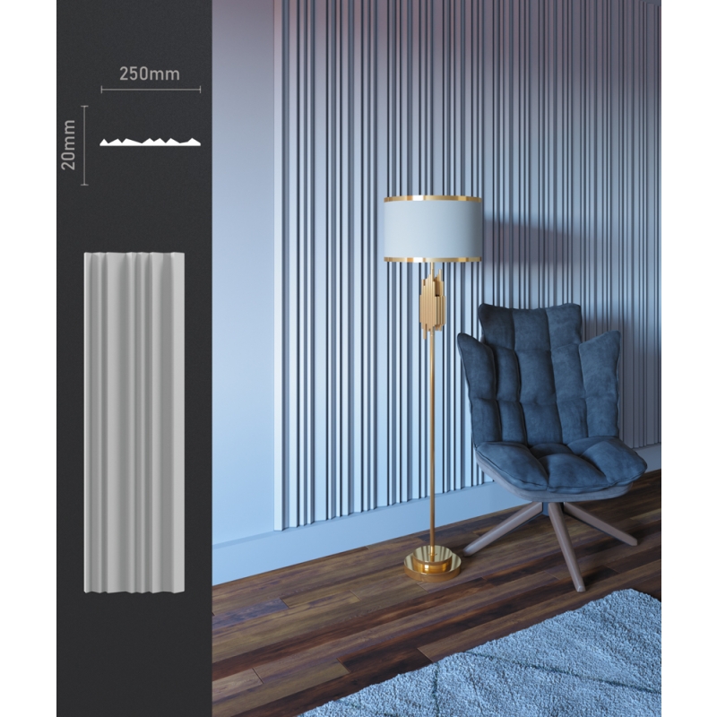 Гіпсова безшовна 3d панель БП 12