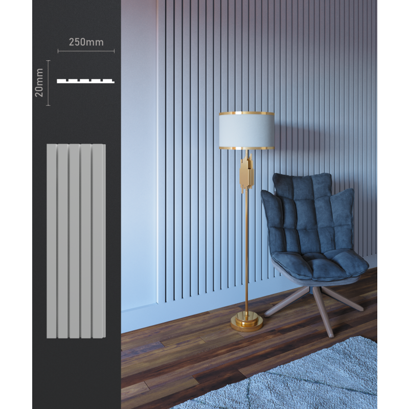 Гіпсова безшовна 3d панель БП 3