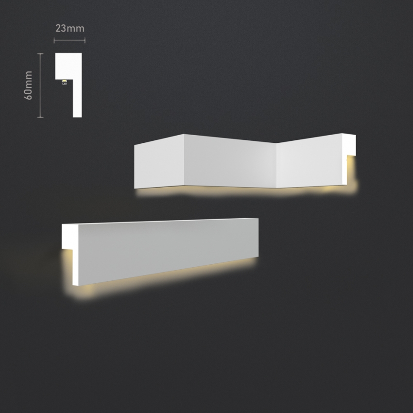 Гіпсовий карниз для LED освітлення КЛ 03